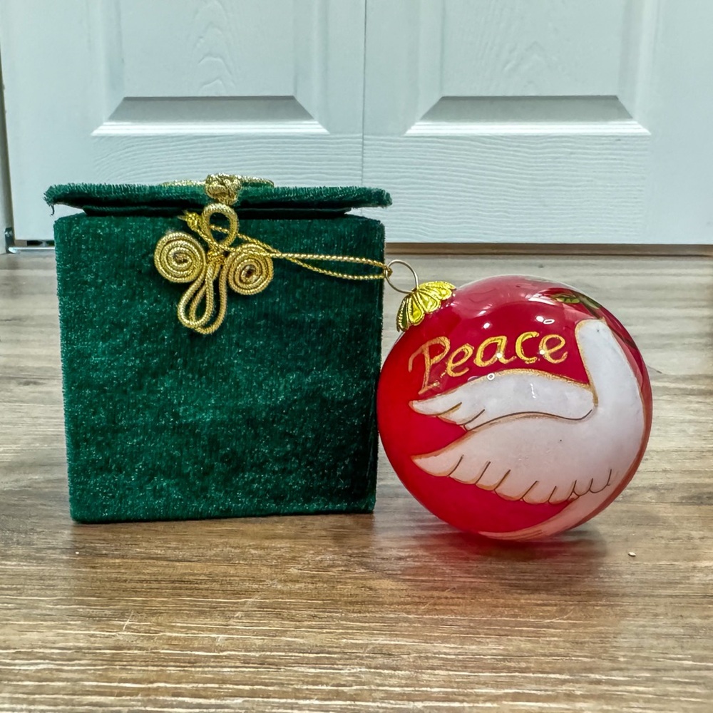 Pier 1 One Imports Li Bien Christmas Ornament Peace Dove Olive Branch 2012